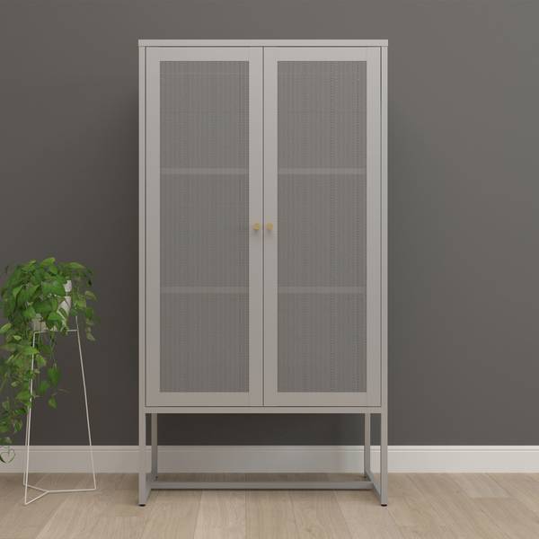 Büroschrank Sund Grau - Stahl - 80 x 150 x 40 cm