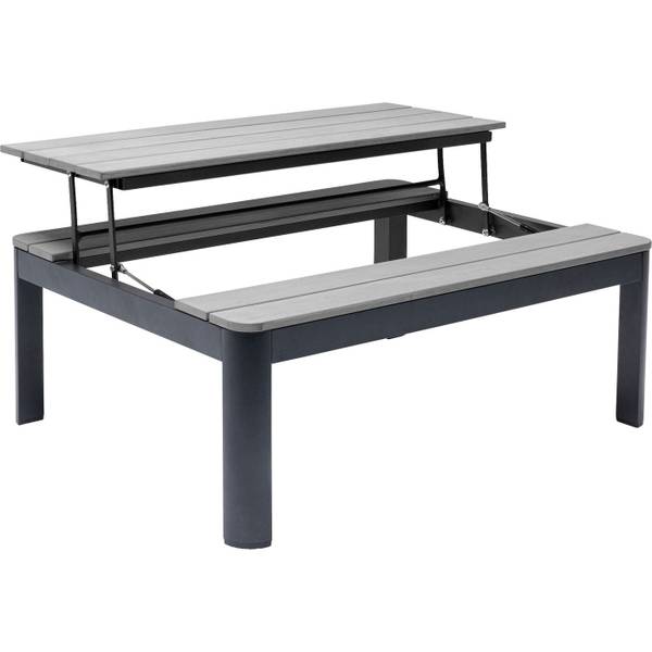 Table basse de jardin Holiday Gris - Métal - 71 x 33 x 90 cm