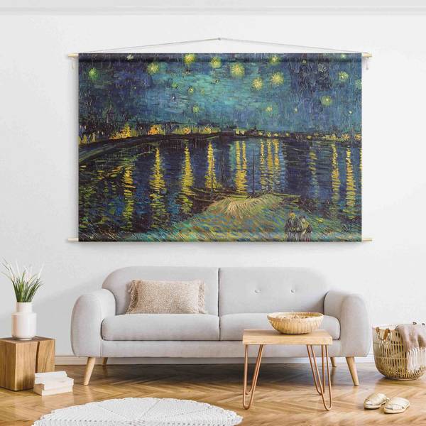 Wandteppich Sternennacht über der Rhône 205 x 137 cm