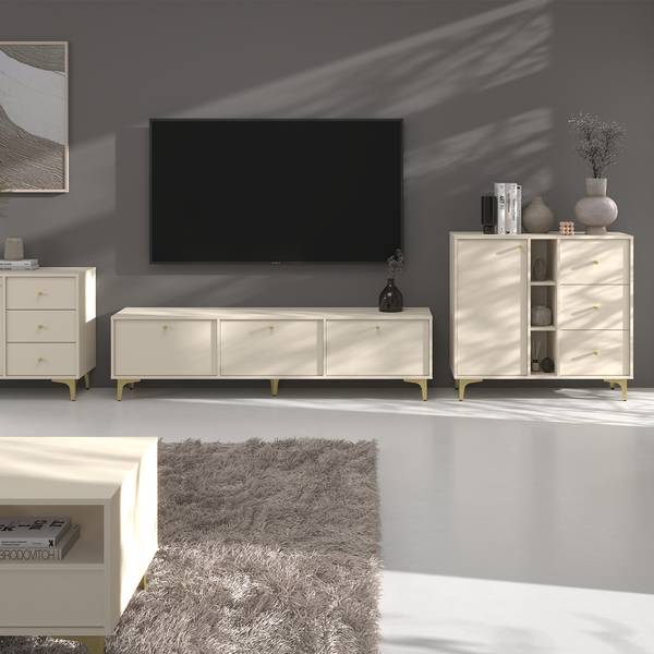 Kommode FLOREN IV Grau - Holzwerkstoff - 100 x 94 x 41 cm