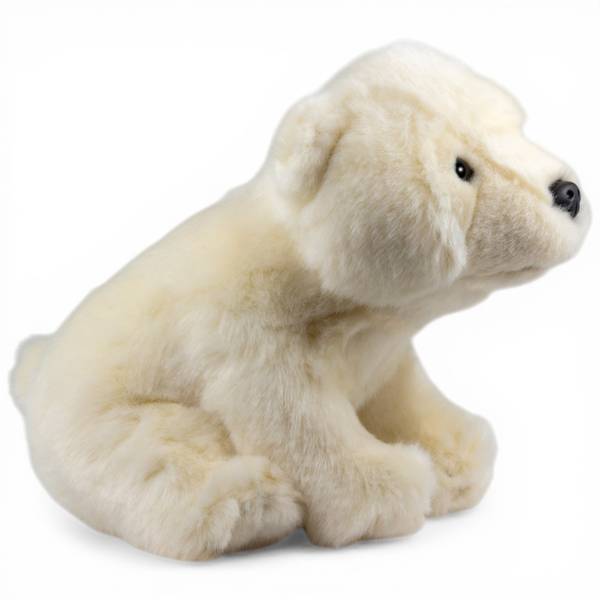 Kuscheltier Eisbär Weiß - Kunstfell - 11 x 18 x 18 cm