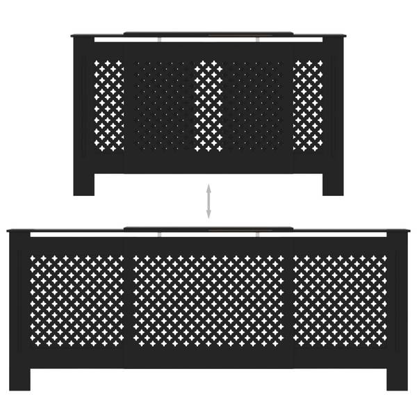 Heizkörperverkleidung 3013167-1 Schwarz - 205 x 20 cm