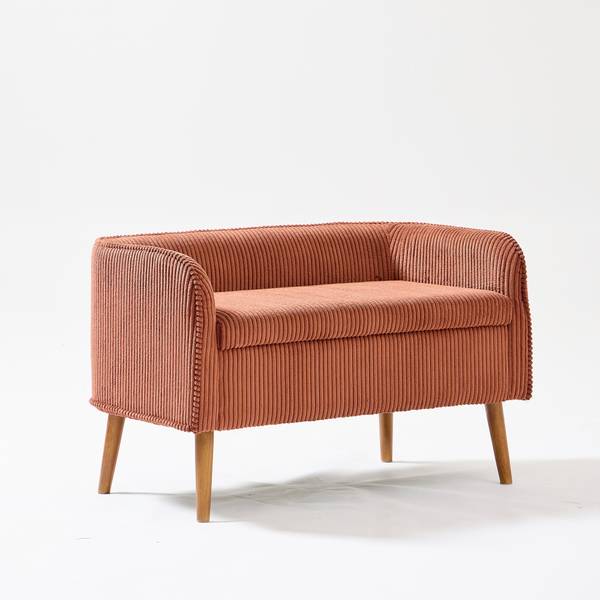 Sitzbank KIRKENES Rot - Textil - 89 x 56 x 51 cm