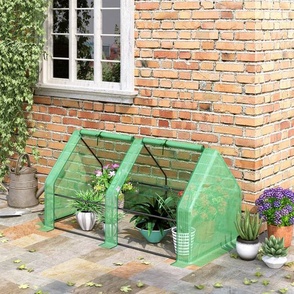 Gewächshaus CO210 Grün - Metall - 90 x 90 x 270 cm