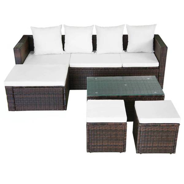 Gartenmöbel-Set 3006305 (4-teilig) Braun - Polyester - 50 x 33 x 80 cm