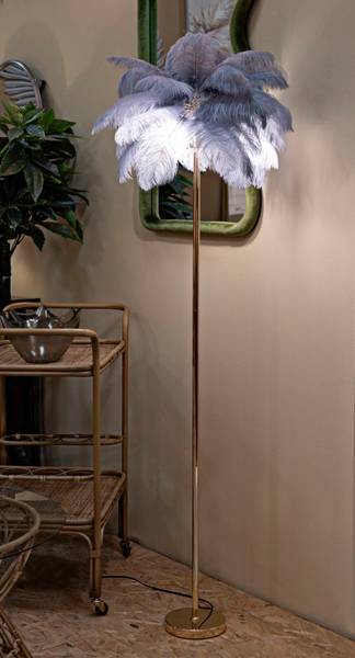 Stehlampe Palm Grau