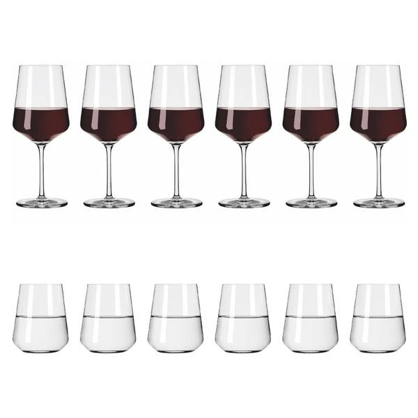 Gläser-Set Lichtweiss Julie 12-teilig Glas - 31 x 33 x 39 cm