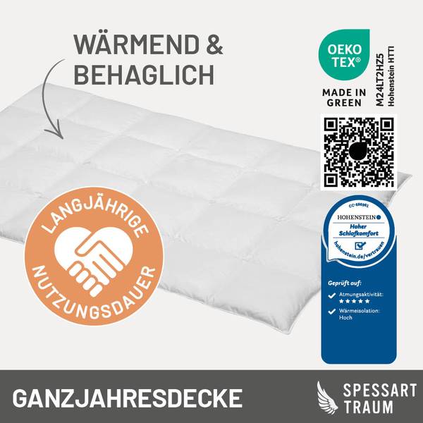 Daunendecke Rubin 200 x 220 cm - Normal