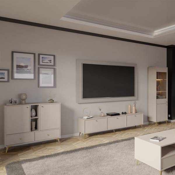 Kommode FLOREN IV Grau - Holzwerkstoff - 100 x 94 x 41 cm