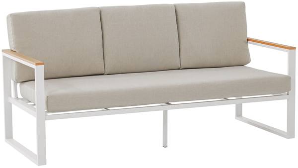 Gartensitzgruppe Rodiesa (3-teilig) Weiß - Textil - 323 x 75 x 144 cm