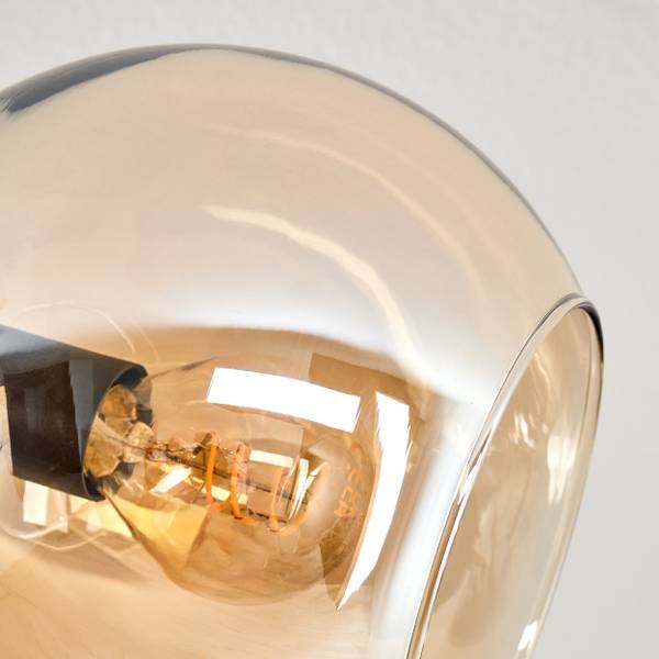 Deckenleuchte Cesaro Grau - Orange - Silber - Aluminium - Klarglas - 100 x 29 x 100 cm