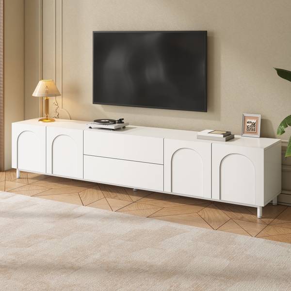 TV-Schrank Eos Ⅷ Weiß - Holzwerkstoff - Metall - 40 x 48 x 180 cm