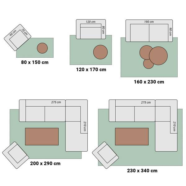 Teppich Blend Blau - 120 x 170 cm