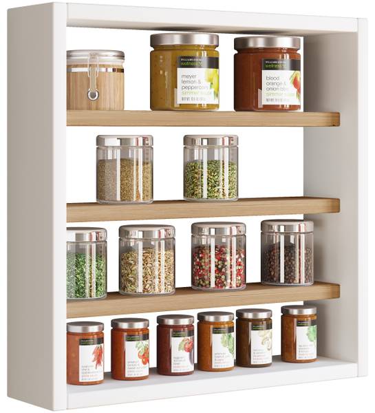 Keukenrek eikenhout - wit