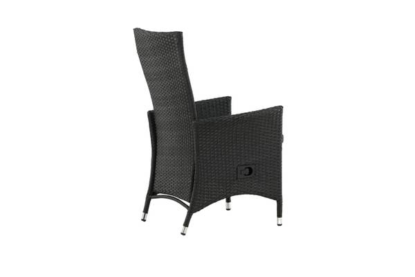 Chaise de jardin Padova lot de 2 Noir - Rotin - 62 x 102 x 67 cm