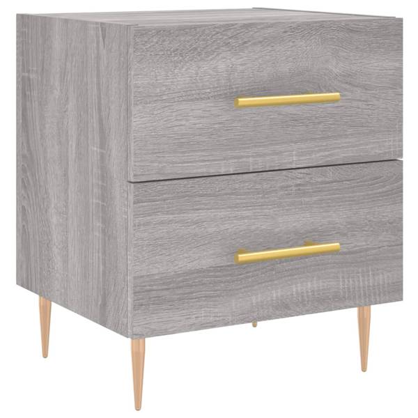 Nachttisch DE492 Grau - Holzwerkstoff - 40 x 48 x 35 cm
