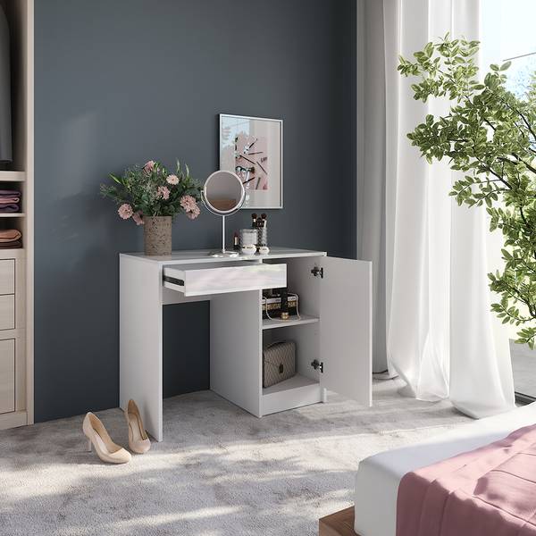 Kaptafel Sherry 57711 wit - plaatmateriaal op houtbasis - 90 x 76 x 51 cm