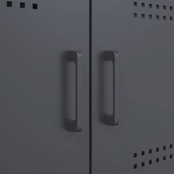 Highboard DE9771 Grau - Metall - 39 x 113 x 68 cm