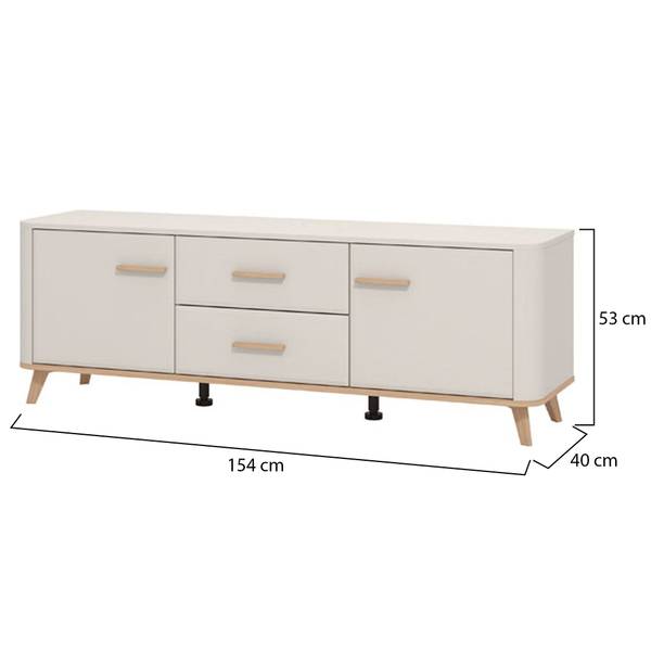 TV-Möbel Terento Beige - Holzwerkstoff - 40 x 53 x 154 cm