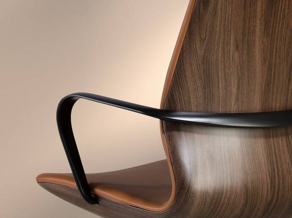 Siège de bureau pivotant 4219 Marron - Cuir synthétique - 59 x 94 x 61 cm