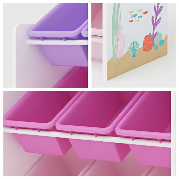 Kinderregal Muxía Pink - Violett