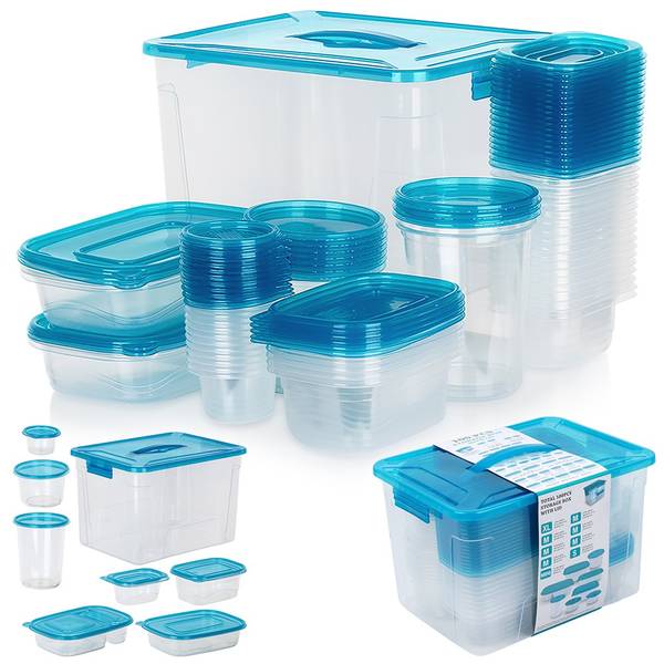 Lebensmittelbehälter 50er Set Kunststoff - 23 x 21 x 32 cm