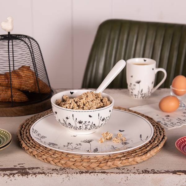 Suppenschale Giorgia&Bowl Beige - Porzellan - 14 x 7 x 14 cm