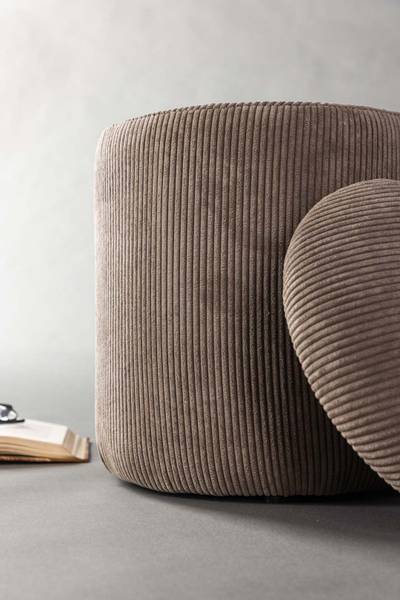 Pouf Limpen 2 Braun - Kunstfell - 32 x 40 x 32 cm
