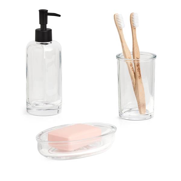 Seifenspender "Clear", Glas Glas - 7 x 21 x 7 cm