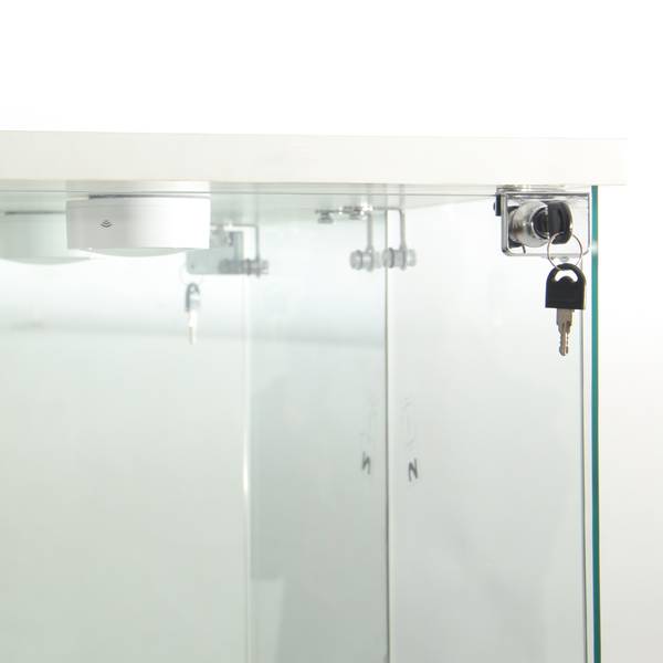 Glasvitrine DR-GQ01 Weiß - Glas - 36 x 164 x 42 cm
