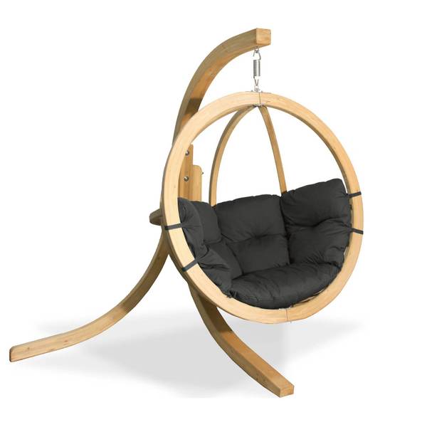 Fauteuil suspendu avec support HIGLO Gris foncé