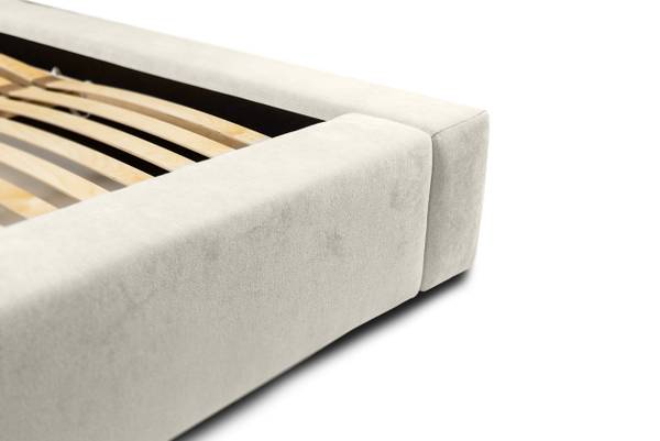 Gestoffeerd bed Paulon crèmewit - Breedte: 180 cm