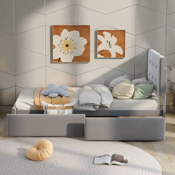 Polsterbett VELV Ⅰ Grau