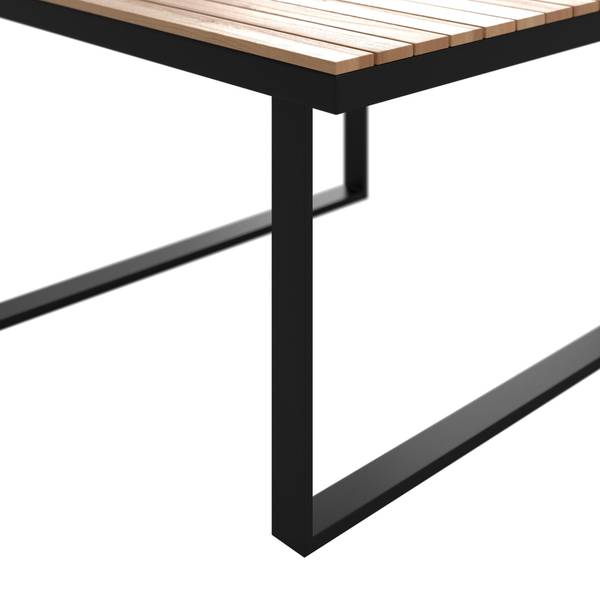 Loungegarnitur ELIA Grau - Metall - Massivholz - Textil