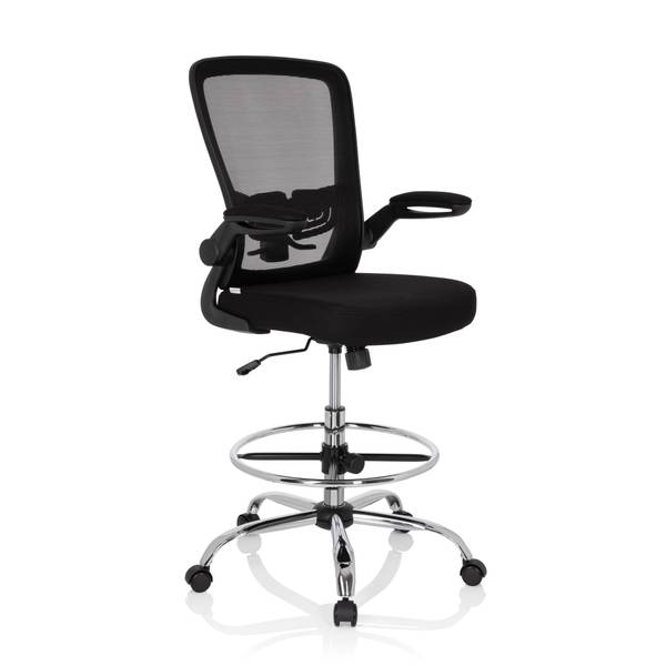Bürodrehstuhl VENDO WORK Schwarz - Polyester - 58 x 125 x 60 cm