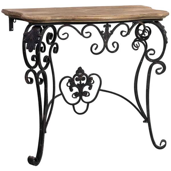 Konsole Royal Schwarz - Metall - 87 x 80 x 41 cm