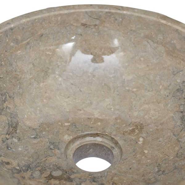 Becken 296893 Grau - Marmor - 40 x 12 x 40 cm