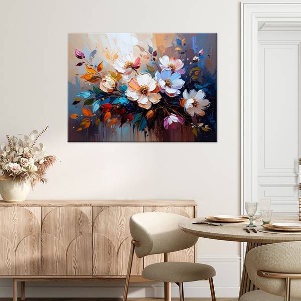 Leinwandbild Blumen 1-Teilig 90 x 60 cm