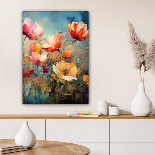 LEINWANDBILD Blumen 60 x 80 cm