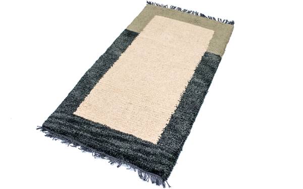 Handgeknüpft Wollteppich Beige - Wolle - 70 x 2 x 140 cm
