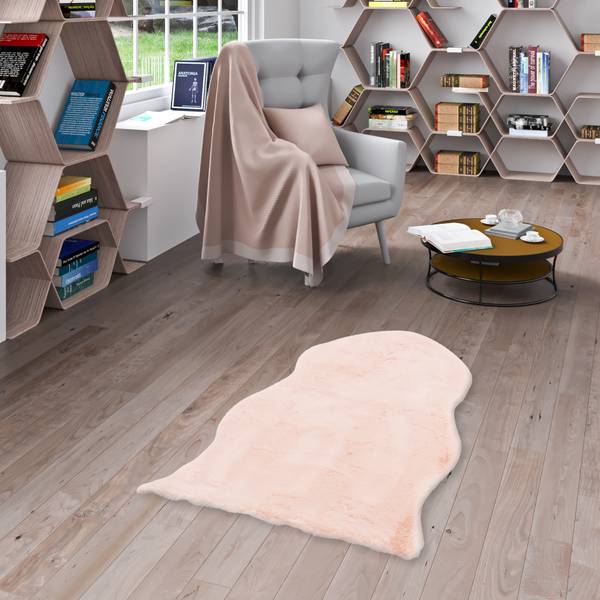 Luxus Super Soft Fellteppich Plush Shape Pink - Textil - 55 x 3 x 80 cm