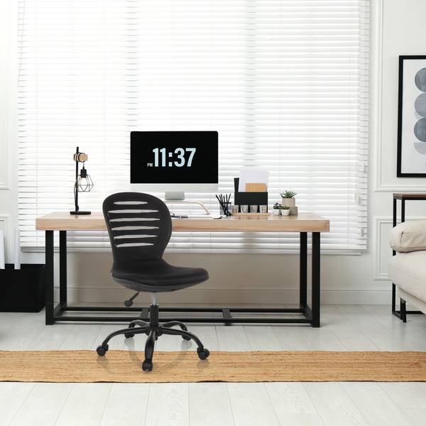 Bürostuhl CASLA Schwarz - Polyester - 53 x 93 x 58 cm