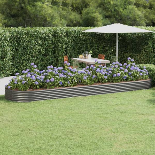 Hochbeet 3012742-2 319044 Grau - Stahl - 523 x 36 x 140 cm