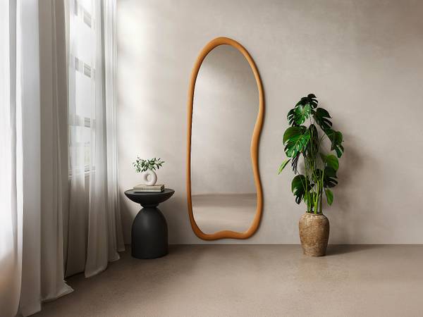 Wandspiegel HARVIL Beige - Holz teilmassiv - 68 x 178 x 3 cm