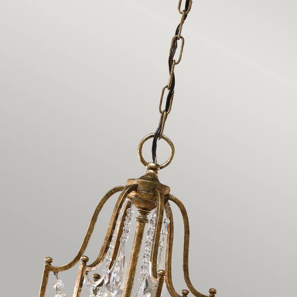 Valentina 6 lustre Marron - Verre - Métal - 73 x 84 x 73 cm