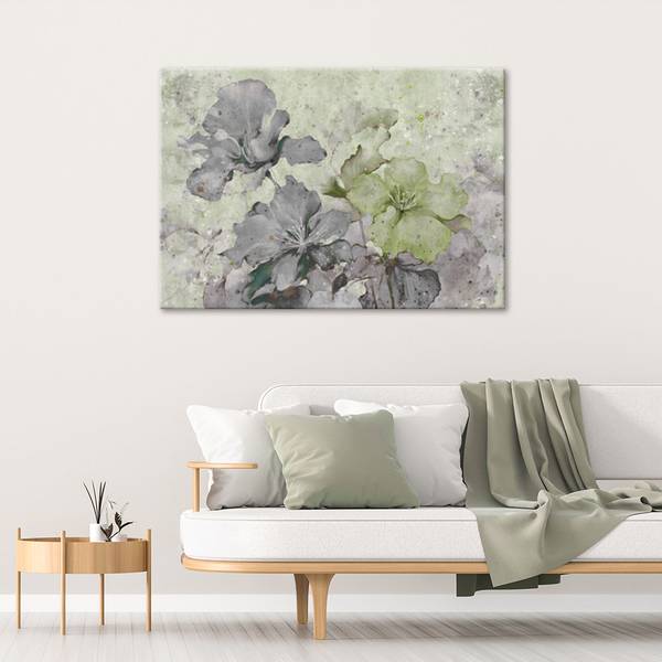 Wandbild blumen aquarell 100 x 70 cm