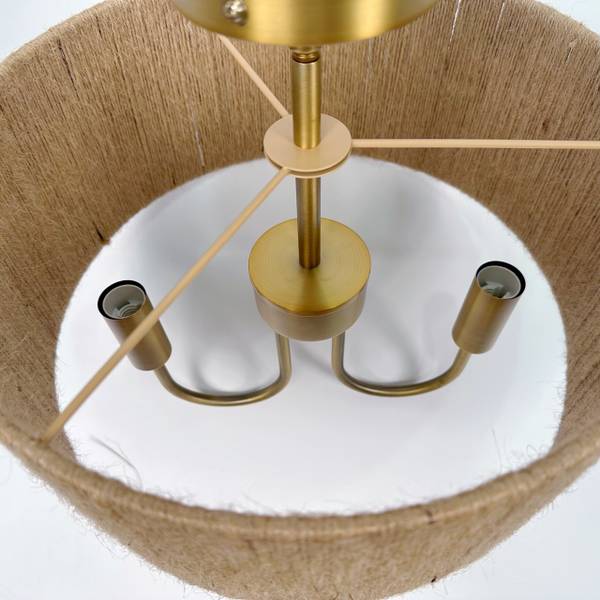 2-flammige Deckenlampe Braun - Gold - Eisen - 35 x 35 x 35 cm