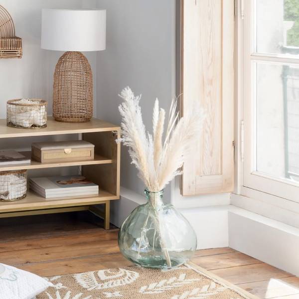 Trockenblumen PAMPA 3er-Set Beige - Naturfaser - 11 x 109 x 11 cm