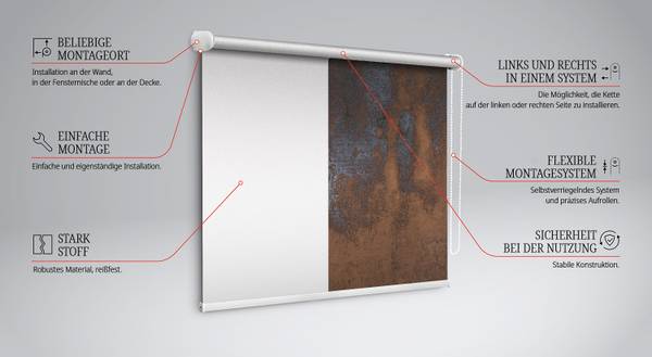 Rolgordijn ROST 60 x 140 cm
