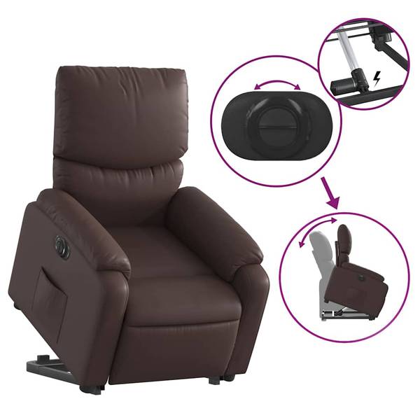 Fauteuil inclinable levage 3032391-3 Marron